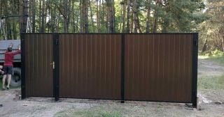Купить распашные ворота из профнастила Усть-Джегута, цена от 2709 руб.